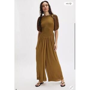 NWT Free People Temperley Jumpsuit, Olive Green, XL